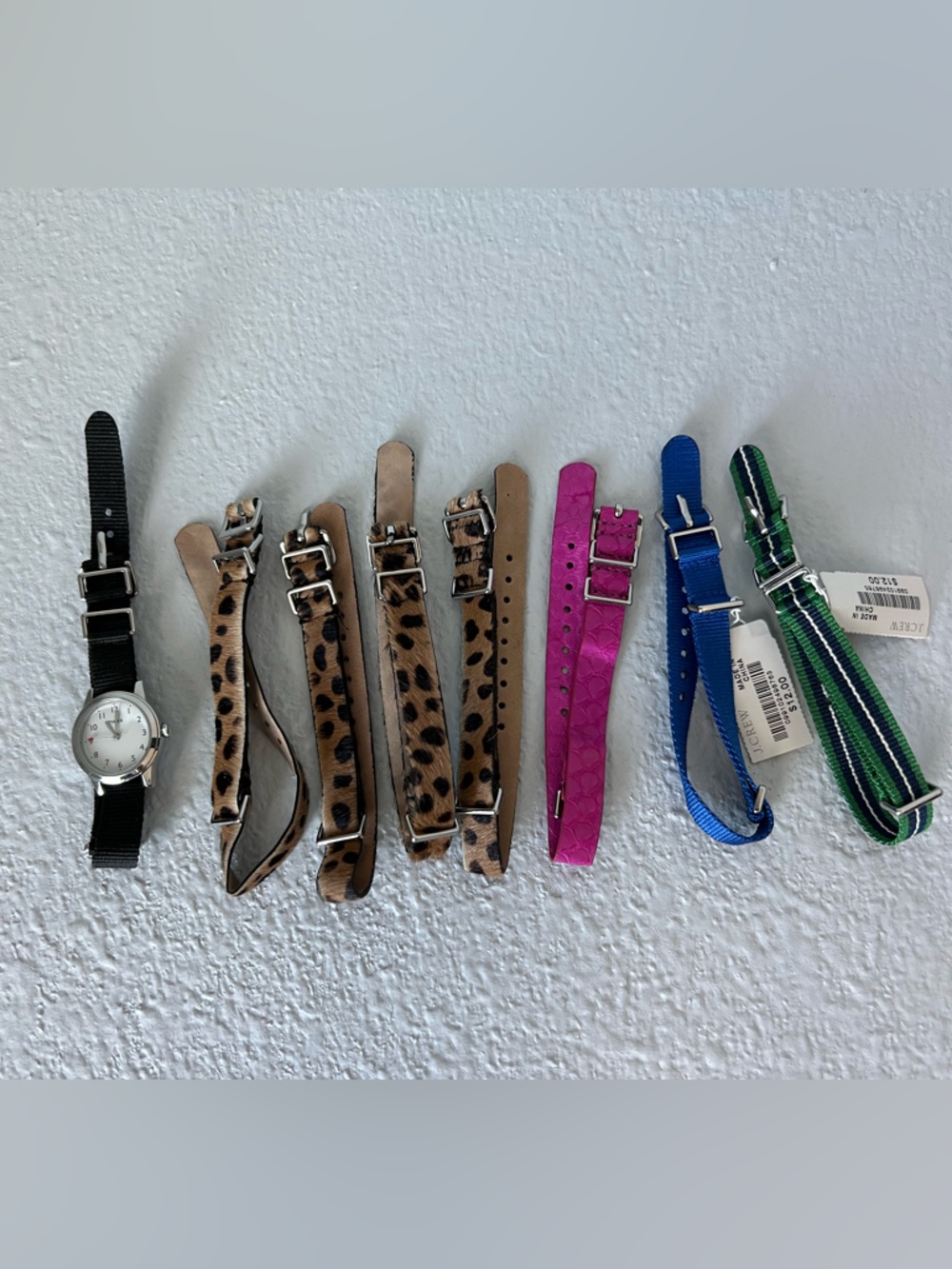 Timex x J. Crew Watch and Straps - Pink, Blue, Green, Black, Leopard